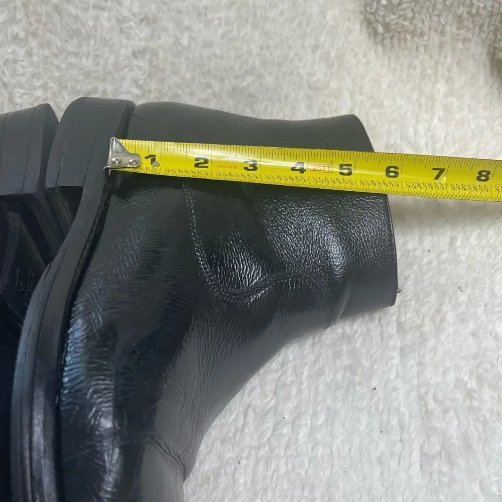Flag LTD Men's Leather black Dress Ankle Boots Side zipper . Leather lining SZ12